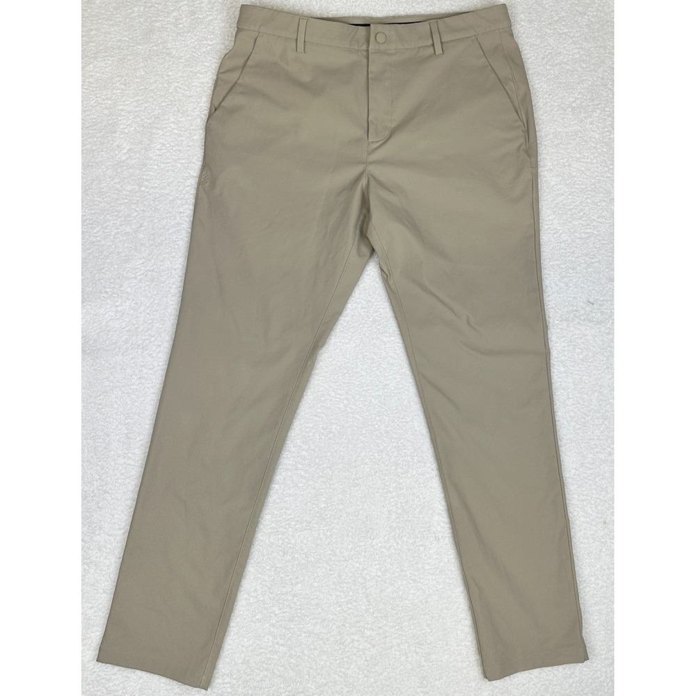 RHONE Slim Fit Performance Pants Khaki Stretch Tech Commuter Men's 36‎